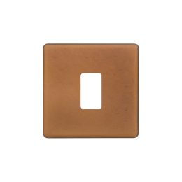 The Chiswick Collection Antique Copper 1 Gang RM Rectangular Module Grid Switch Plate