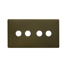The Eton Collection Bronze 4 Gang CM Circular Module Grid Switch Plate