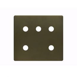 The Eton Collection Bronze 5 Gang CM Circular Module Grid Switch Plate