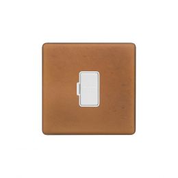Soho Fusion Antique Copper & White 13A Unswitched Fused Connection Unit (FCU) Screwless