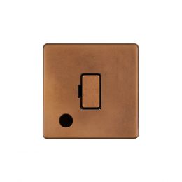 The Chiswick Collection Antique Copper 13A Unswitched Fused Connection Unit (FCU) Flex Outlet