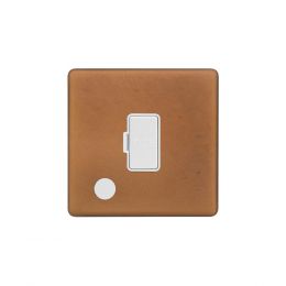 Soho Fusion Antique Copper & White 13A Unswitched Flex Outlet Screwless