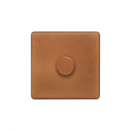 The Chiswick Collection Antique Copper 1 Gang 2 Way Intelligent Trailing Dimmer Switch 150W LED (150w Halogen/Incandescent)