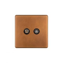 The Chiswick Collection Antique Copper TV And Satellite Socket