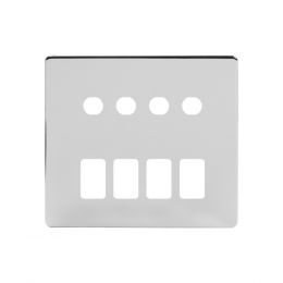 The Finsbury Collection 8 Gang 4RM+4CM Dual Module Grid Switch Plate