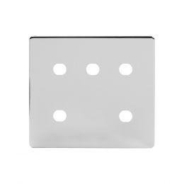The Finsbury Collection 5 Gang CM Circular Module Grid Switch Plate