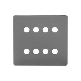 The Connaught Collection 8 Gang CM Circular Module Grid Switch Plate