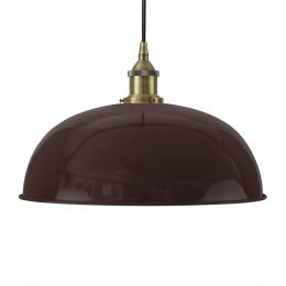 Burgundy Red Worcester Painted Pendant Light