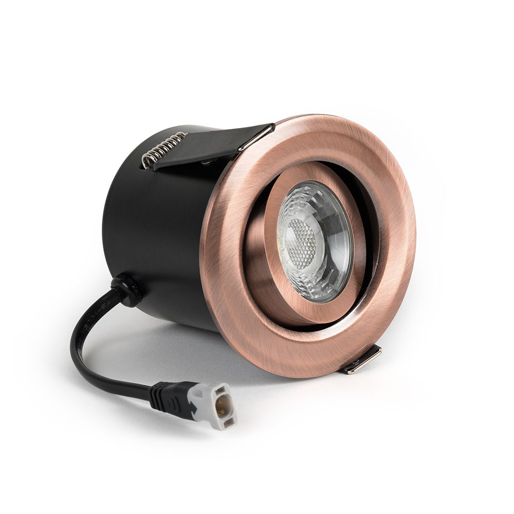2.8k Adjustable Antique Copper Fire Rated Tiltable LED Downlights