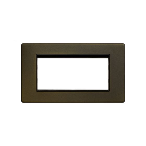 The Eton Collection Bronze 4 x25mm EM-Euro Module Faceplate