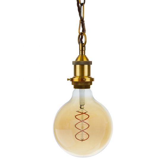 Soho Lighting Antique Gold Decorative Bulb Holder with Chain