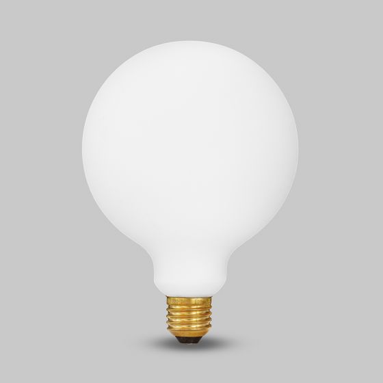 Soho Lighting 8W 2800K Warm White E27 Matt White G125 Dimmable LED Bulb