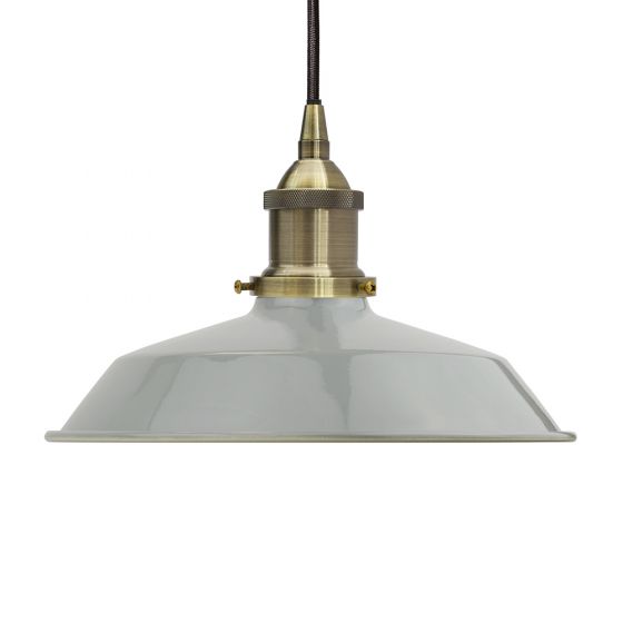 French Grey Small Trinity Metal Painted Pendant Light