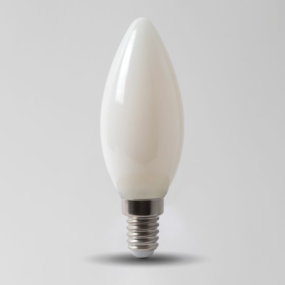 4w E14 4100K Opal Dimmable with white plastic