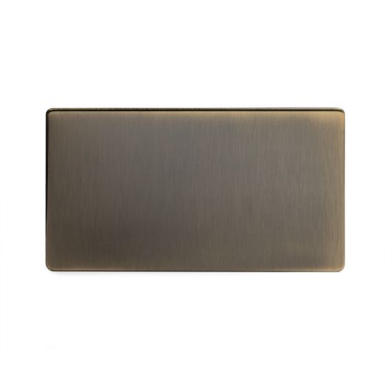 The Charterhouse Collection Aged Brass metal Double Blanking Plate
