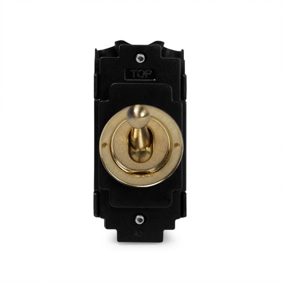Soho Lighting Brushed Brass 20A 2 Way Retractive LT3-Toggle Switch Module
