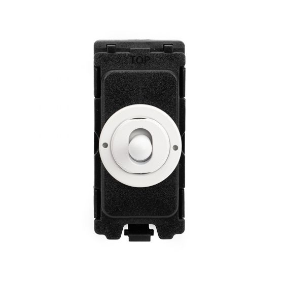 The Eldon Collection White Metal 20A 2 Way & Off Retractive CM-Grid Toggle Switch Module