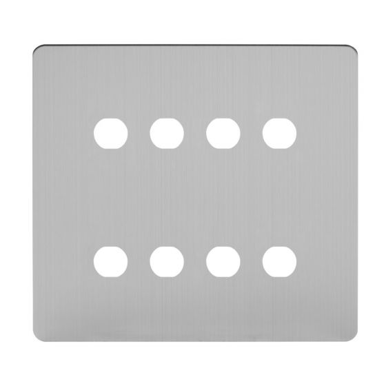 The Lombard Collection Flat Plate 8 Gang CM Circular Module Grid Switch Plate
