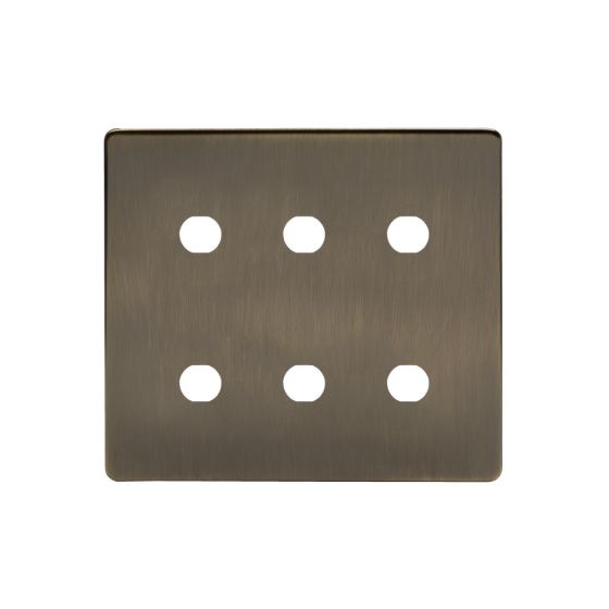 The Charterhouse Collection 6 Gang CM Circular Module Grid Switch Plate