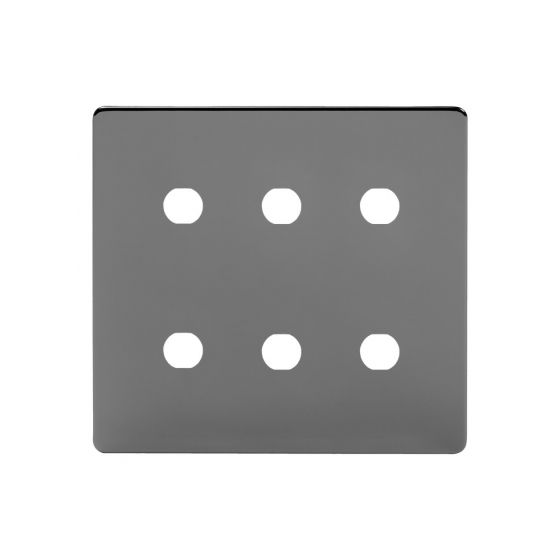 The Connaught Collection 6 Gang CM Circular Module Grid Switch Plate