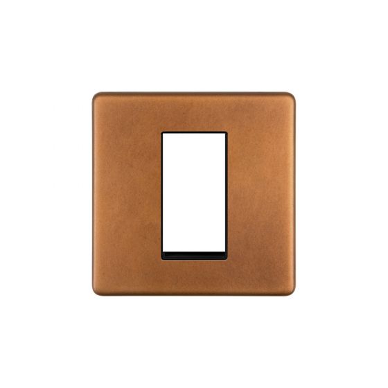 The Chiswick Collection Antique Copper 1 x25mm EM-Euro Module Faceplate