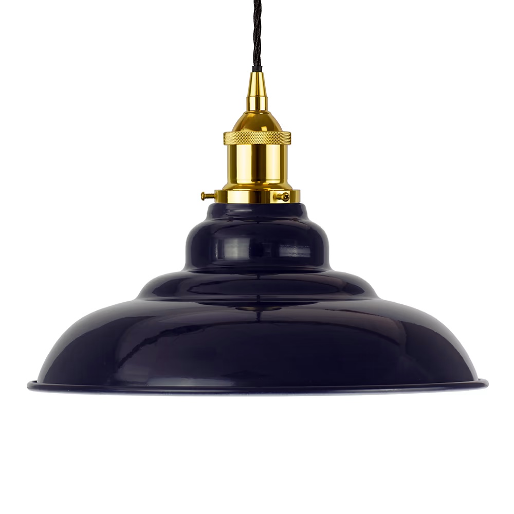 Navy Blue St Edmund's Painted Pendant Light