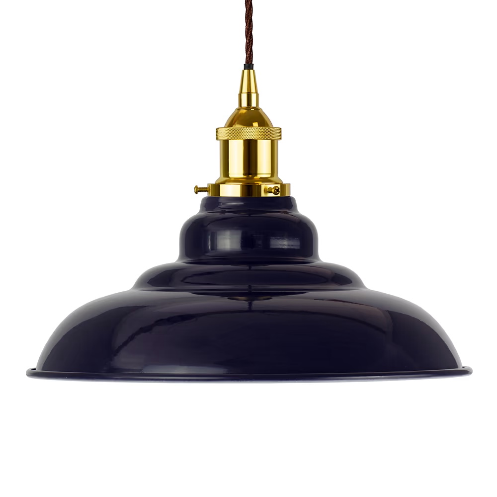 Navy Blue St Edmund's Painted Pendant Light