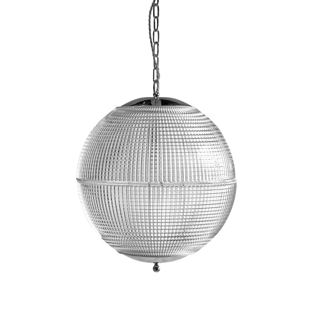 Hollen Globe Classic Nickel Glass Pendant Light