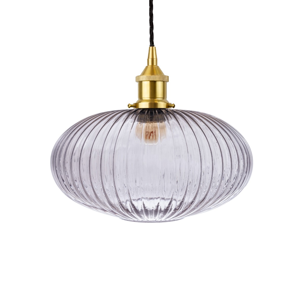 Ribbed Glass Pendant Light