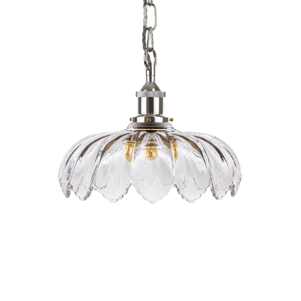 Organic Flora Clear Glass Pendant Light
