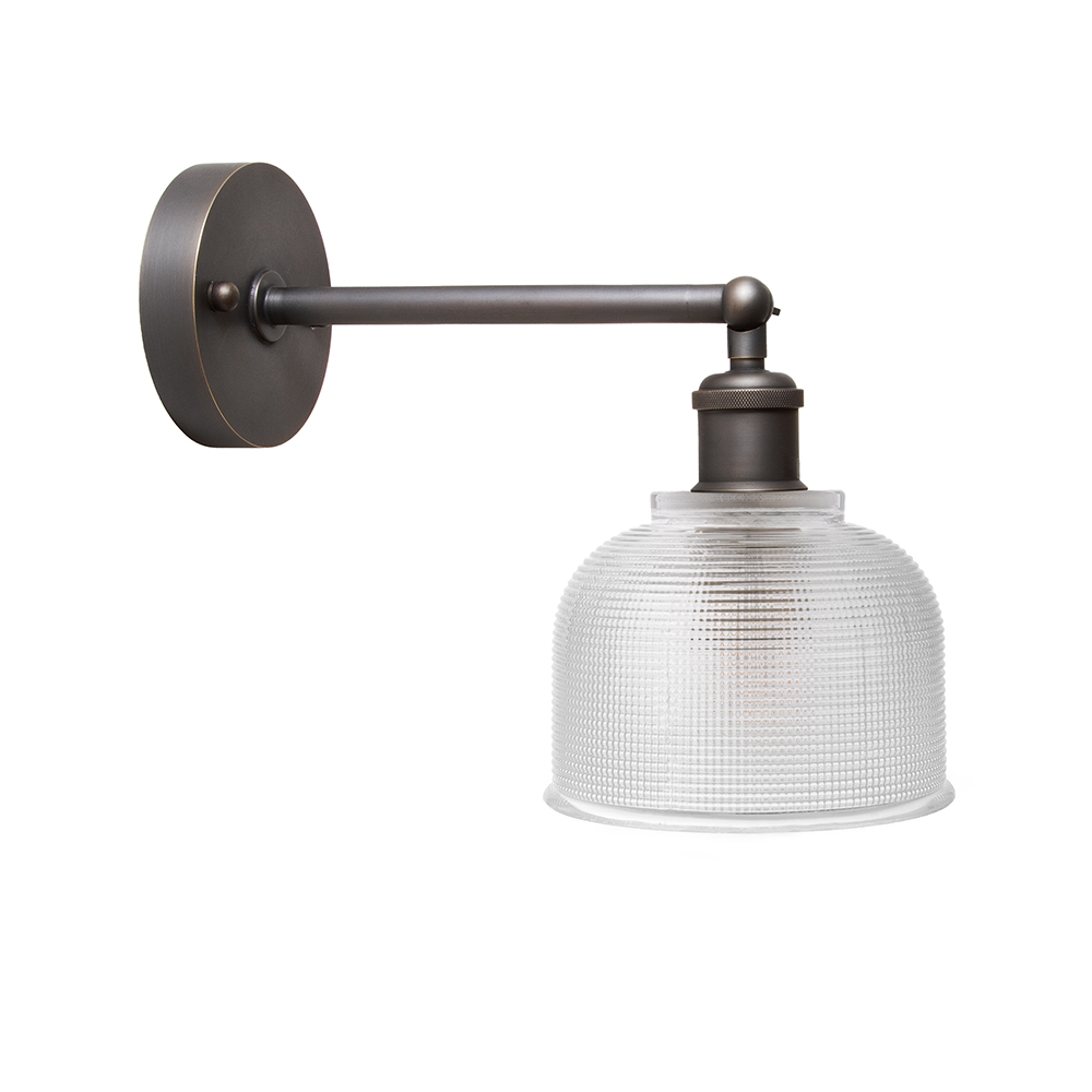 Bronte Prismatic Glass and Bronze Wall Light