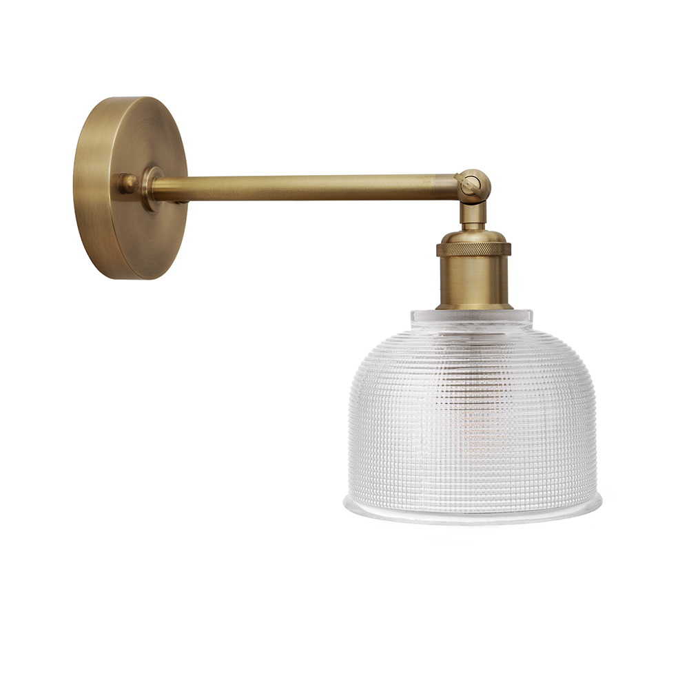 Bronte Prismatic Glass and Brass Wall Light