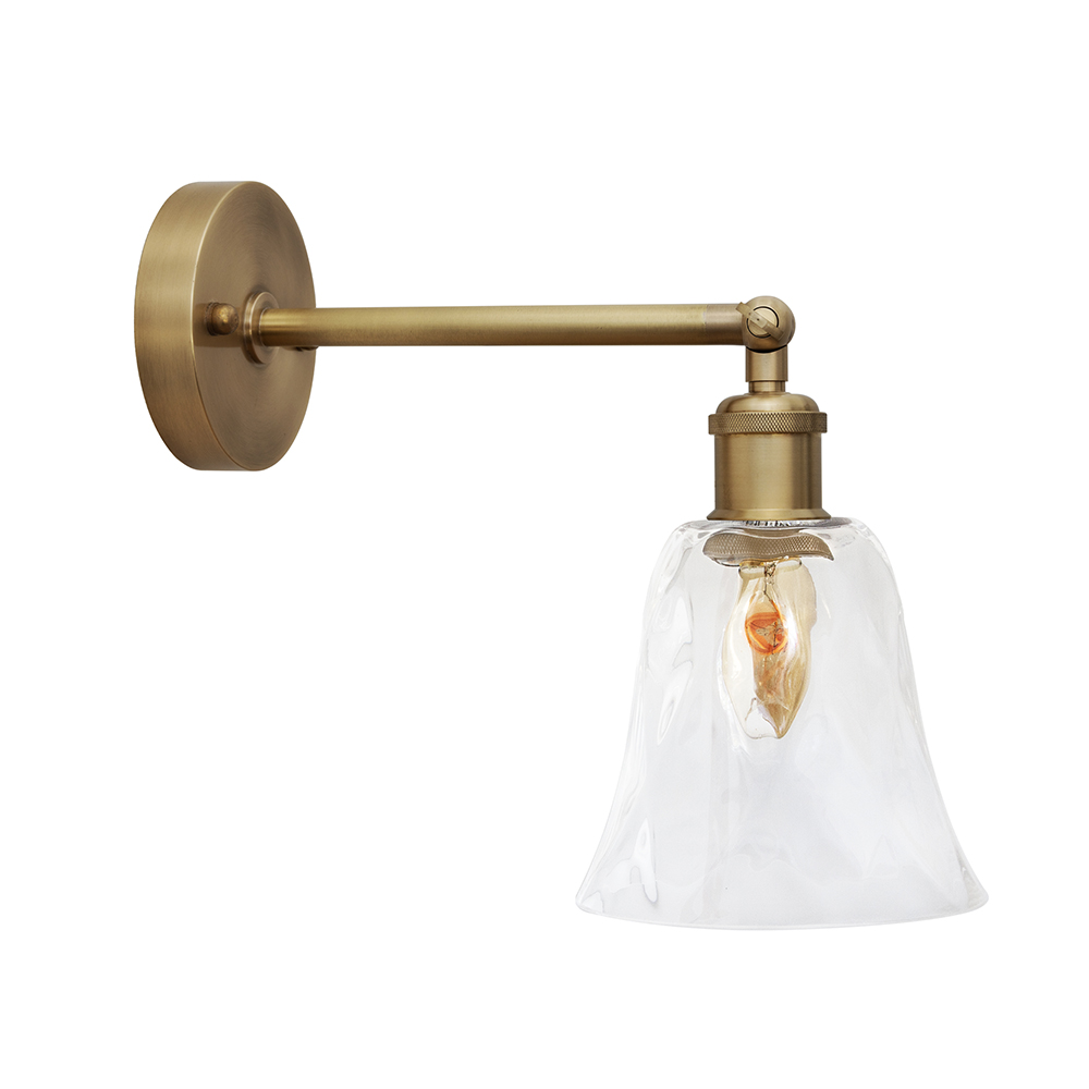Rosetti Dapple Glass and Brass Wall Light