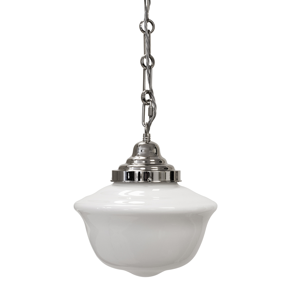 Frith Nickel Opaque Pendant Light