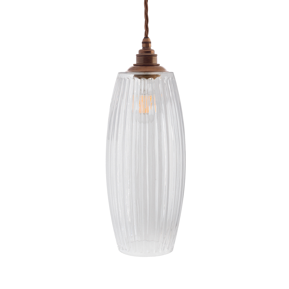Henley Curve Fluted Glass Pendant Light
