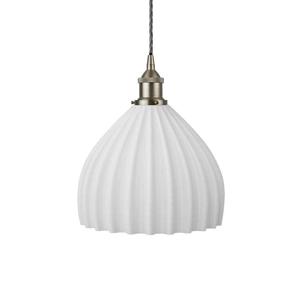 Large Scallop Shell Pendant Surf White