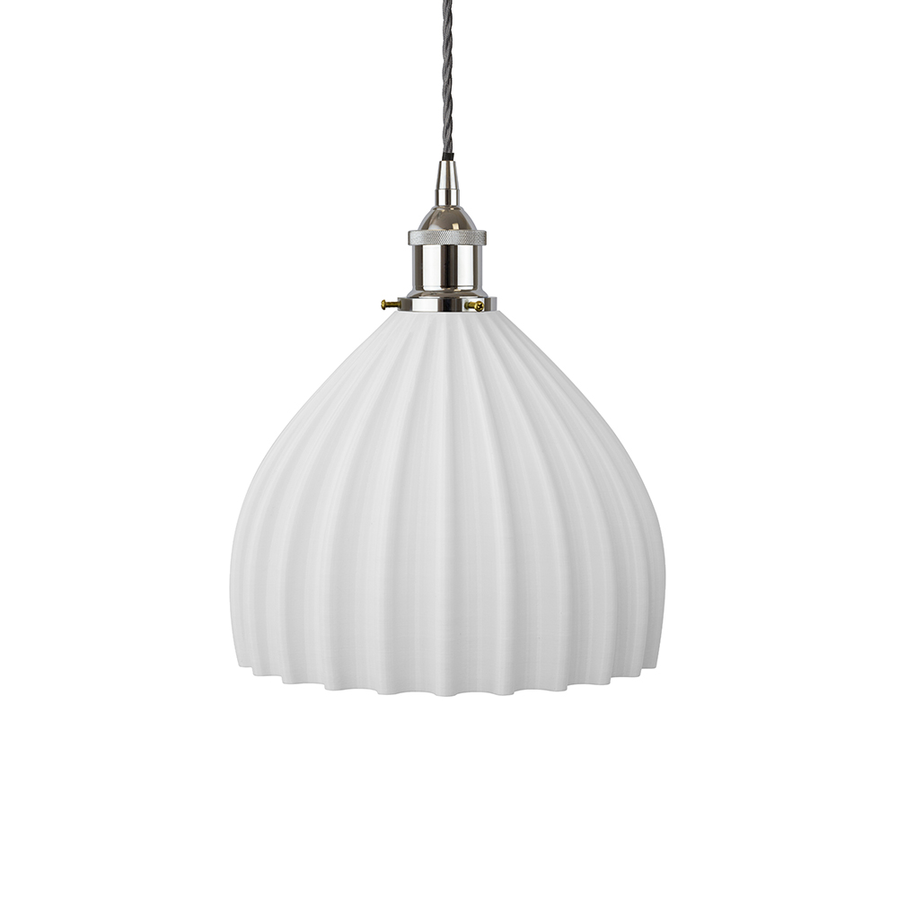 Large Scallop Shell Pendant Surf White