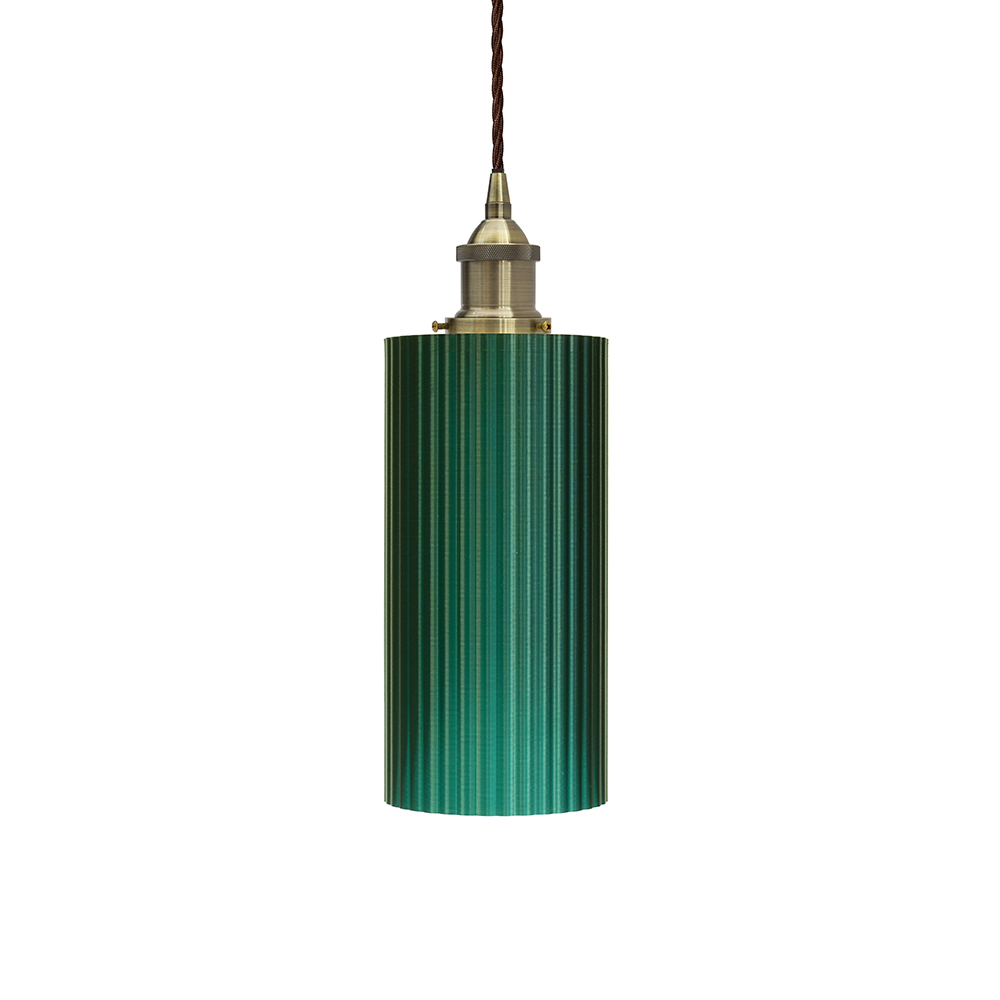 Ionian Ripple Deep Pendant Emerald Green