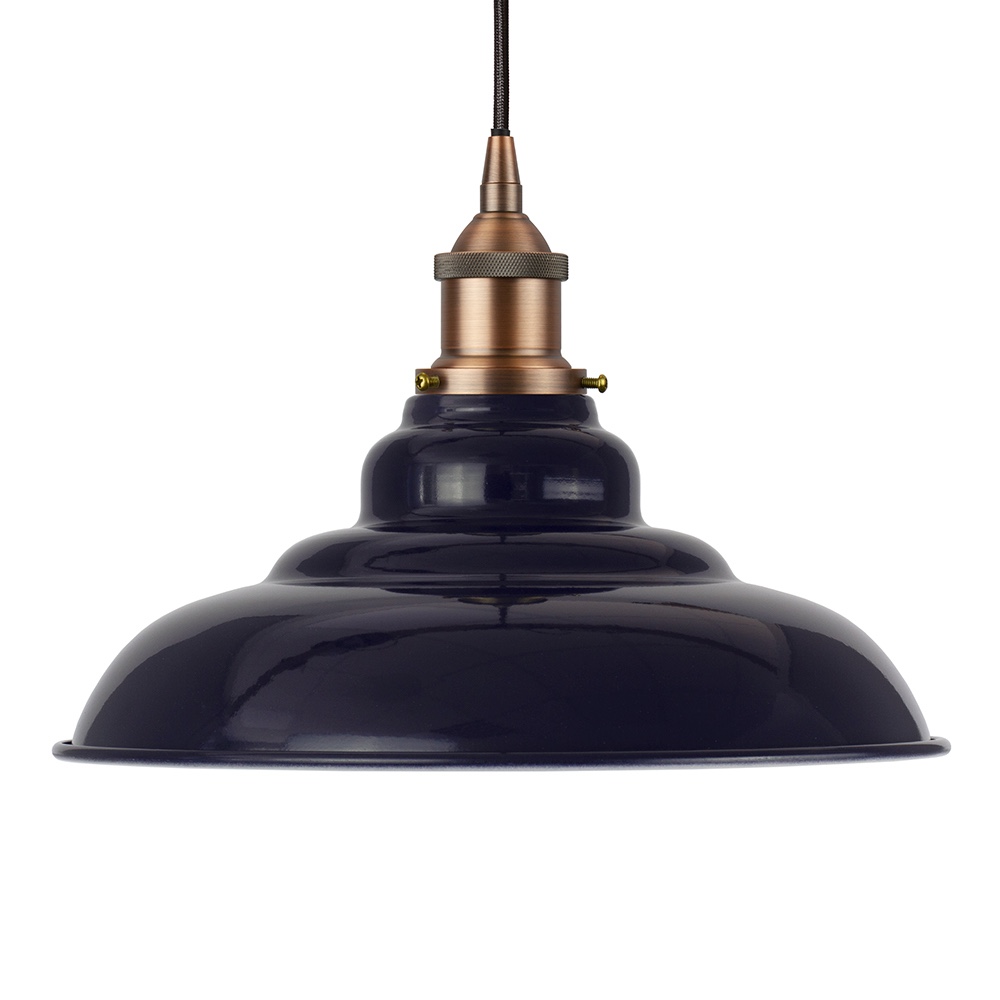 Navy Blue St Edmund's Painted Pendant Light