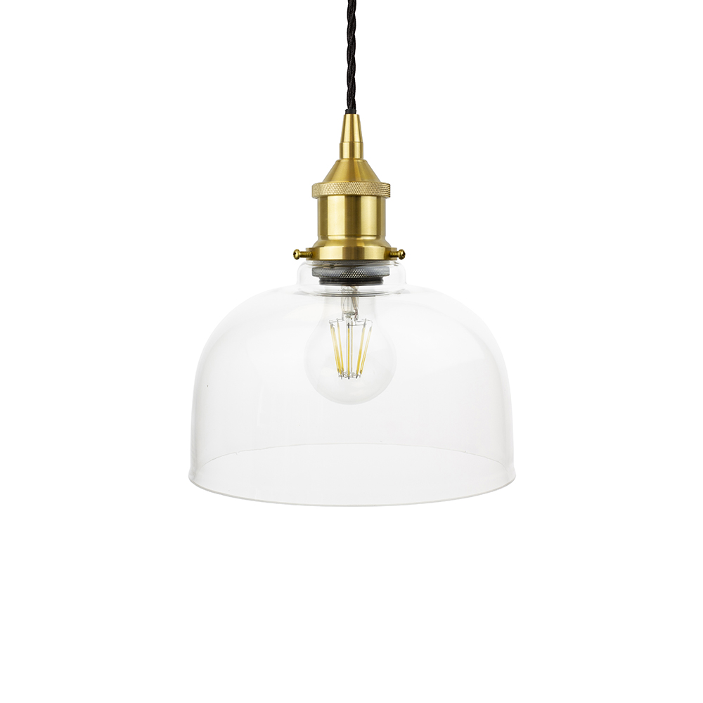 Clear Glass Dome Pendant Light