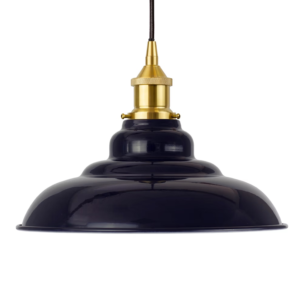 Navy Blue St Edmund's Painted Pendant Light