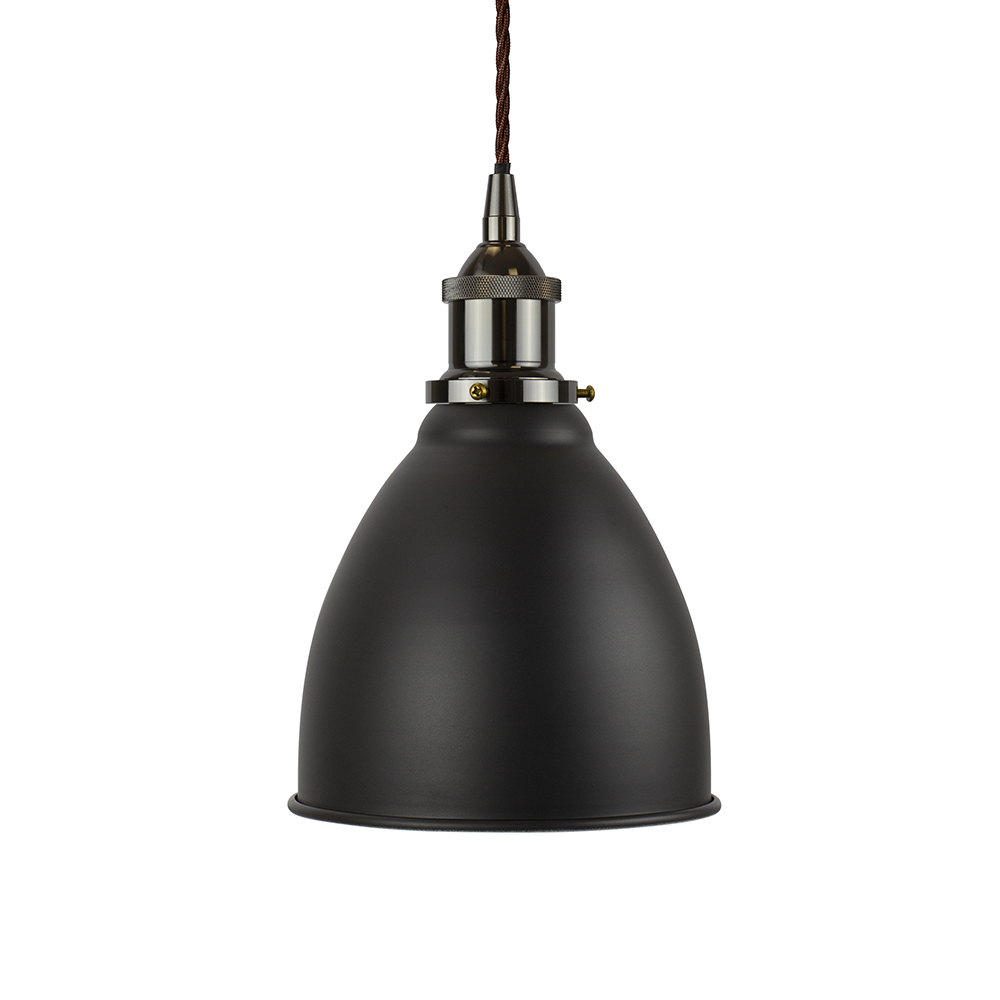 Matt Black Classic Small Pantry Metal Painted Pendant Light