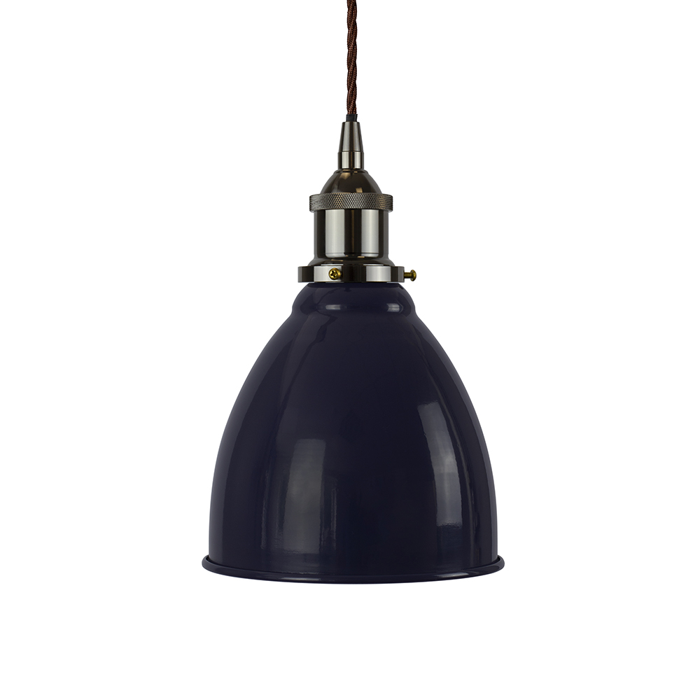 Navy Blue Classic Small Pantry Metal Painted Pendant Light