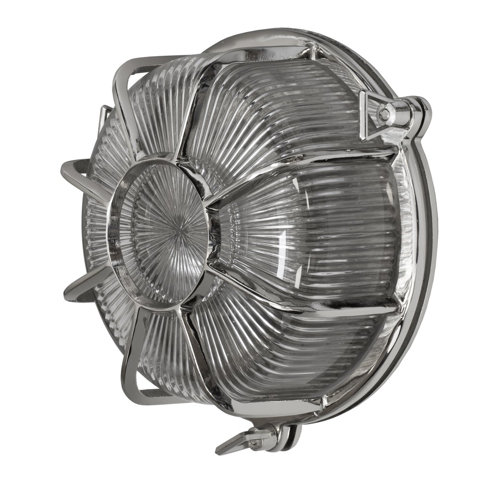 Carlisle Web Prismatic Glass Outdoor & Bathroom Nickel