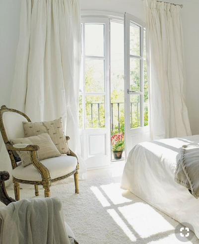 White bedroom interior on sale design