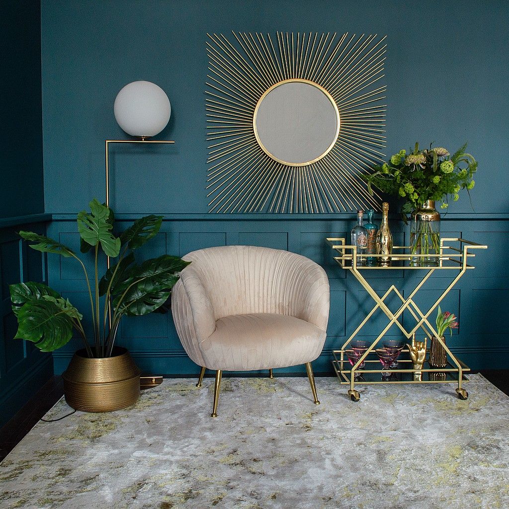 art deco sun burst mirror