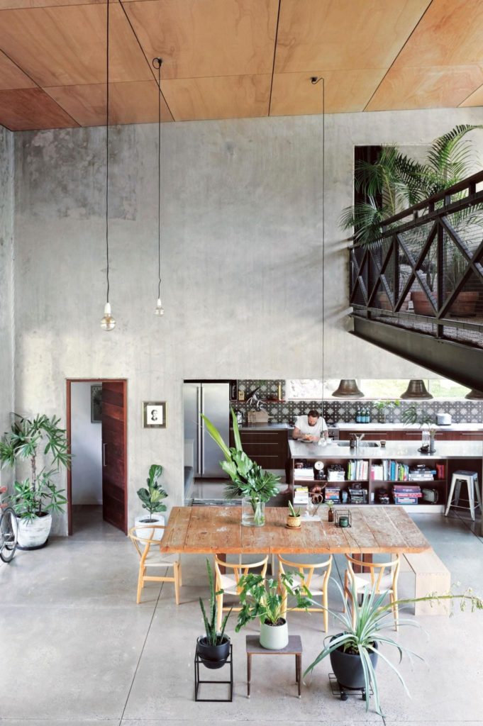 industrial chic lighting living room kitchen interior design decor