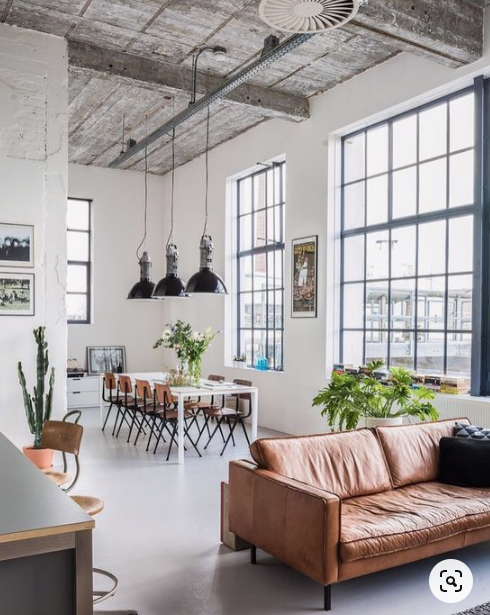 industrial chic lighting living room kitchen interior design decor