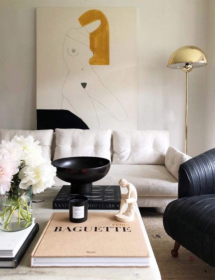 living room white interior
