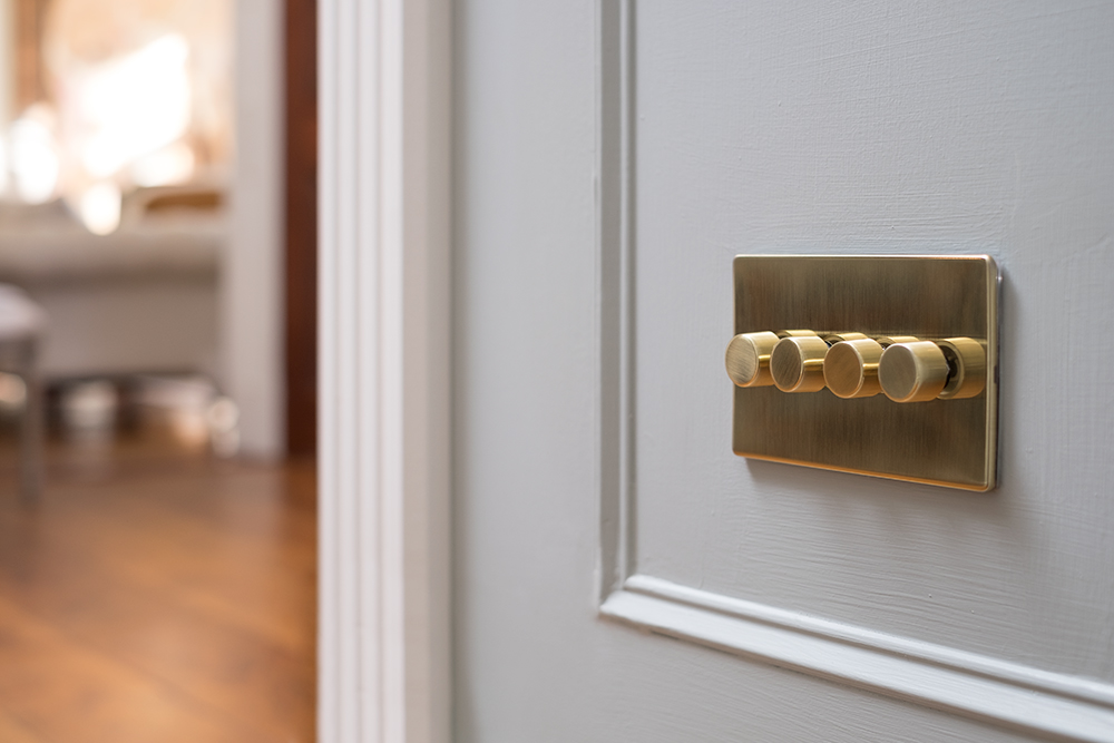 brushed brass dimmer switch